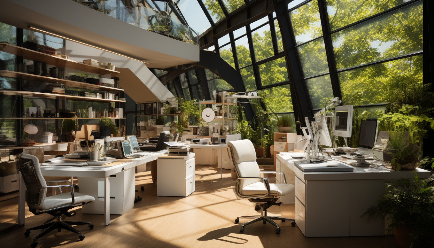 Stratégies pour réduire l'empreinte carbone dans les espaces de travail modernes